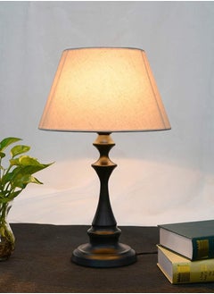 DAI HEART Table Lamp, Simple Table Lamp, Bedside Table Lamp, Night Light, Creative Bedroom Bedside Lamp with Fabric Lampshade, Suitable for Bedroom Living Room Office Children's Room Dormitory  - Image 2