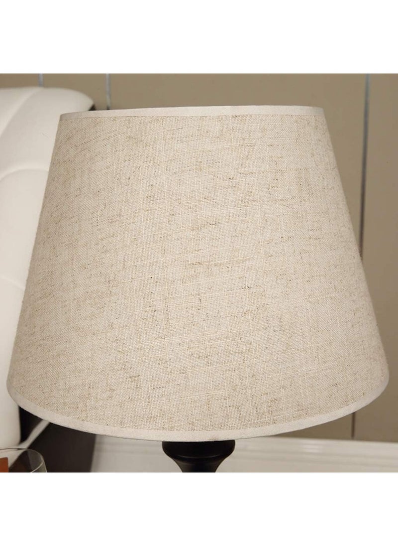 DAI HEART - Table Lamp, Simple Table Lamp, Bedside Table Lamp, Night Light, Creative Bedroom Bedside Lamp with Fabric Lampshade, Suitable for Bedroom Living Room Office Children's Room Dormitory - Image 1