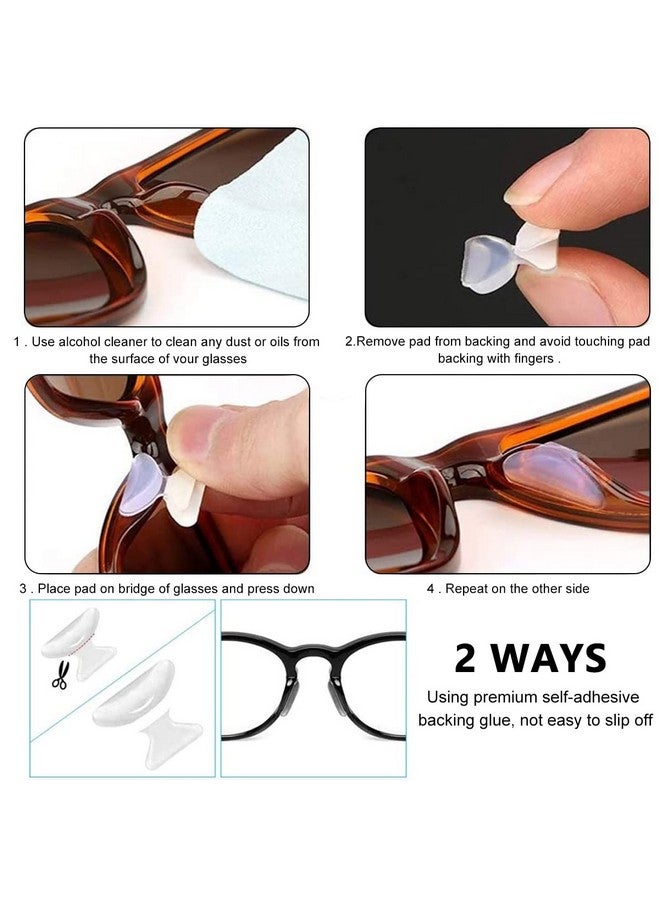 MAYCREATE® 12 Pairs Eyeglass Nose Pads, Anti-Slip Silicone Glasses Nose Support Pads Replacement, Anti-Slip Air Chamber Nose Pads for Full Plastic Frames, White - Image 3