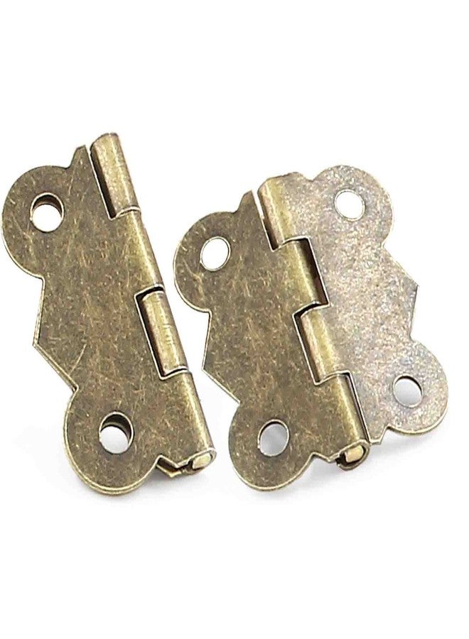 BokWin 40PCS Antique Brass Butterfly Hinge 1 inch Hinges Antique Small Butterfly Hinges Bronze Door Folding Hinge for Crafts Wooden Box Gift Box Hinges Cabinet Drawer Jewelry Box - Image 3
