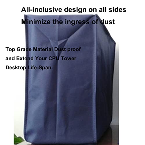ALHBEJT 3 Pieces Computer Dust Cover Monitor + Keyboard+ Computer Host Pc Dust Proof Computer Covers Case Computer Dust Cover for Desktop Pc CPU Tower Protector (22'' Monitor Set Blue) - Image 4