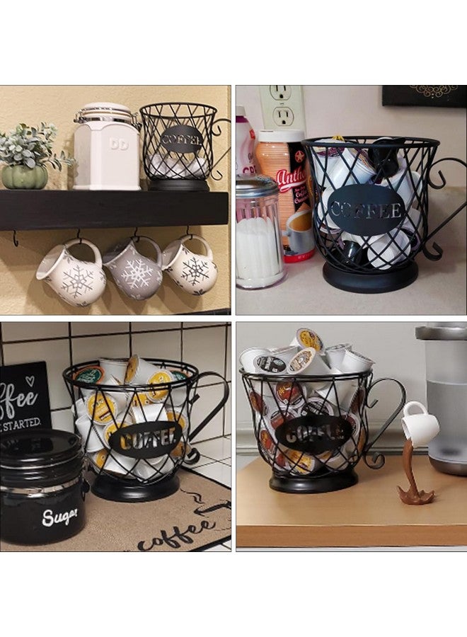 TreeLen K Cup Holder Coffee Pod Holders for 35 Kcups Keurig Storage Organizer Coffee Bar Accessories for Counter - Matte Black - Image 5