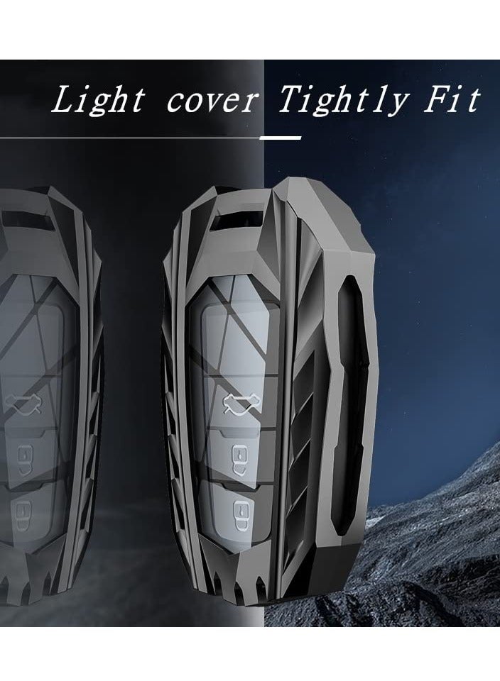 SYOSI Alloy Key Fob Cover with Keychain for Toyota, Metal Zinc Shell TPU Full Protection Key Case for Toyota, Smart Remote Key Accessories for Toyota, Water-Proof and Dust-Proof All Inclusive Key Fob - Image 5