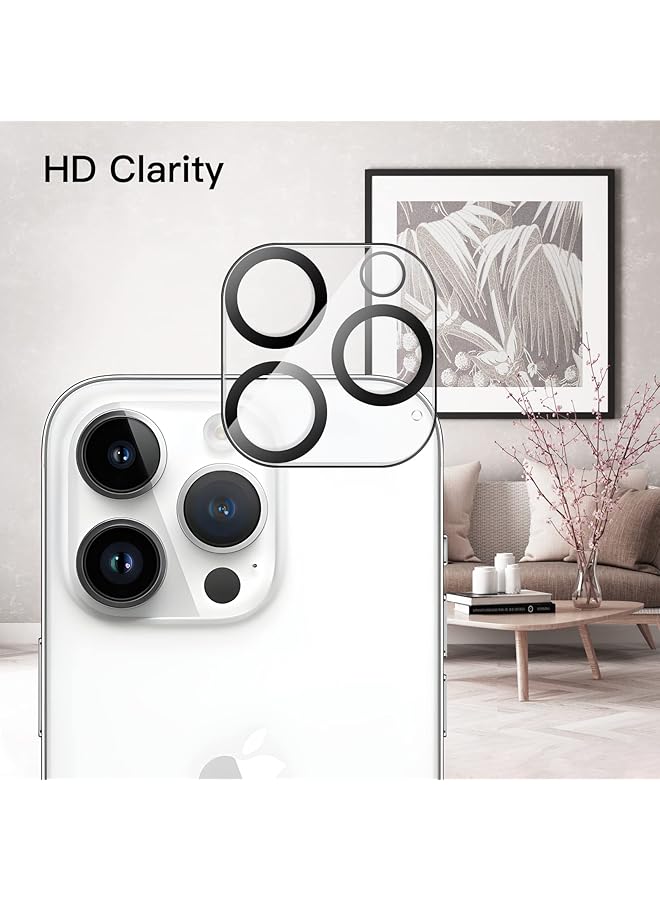 جي تيك واقي شاشة بتغطية كاملة لهاتف آيفون 14 برو ماكس مقاس 6.7 بوصة مع واقي عدسة الكاميرا من الزجاج المقوى عالي الدقة، عبوتان لكل منهما - Image 4