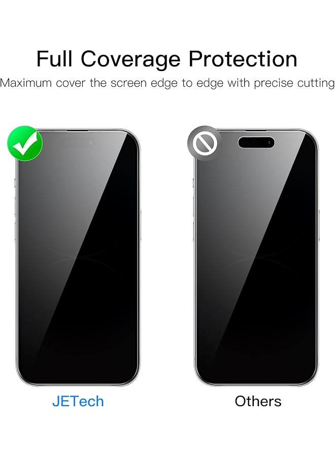 جي تيك واقي شاشة بتغطية كاملة لهاتف آيفون 14 برو ماكس مقاس 6.7 بوصة مع واقي عدسة الكاميرا من الزجاج المقوى عالي الدقة، عبوتان لكل منهما - Image 2