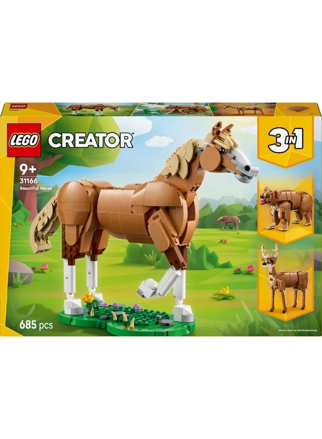 LEGO Creator 3In1 Beautiful Horse Animal Set 31166 685Pcs