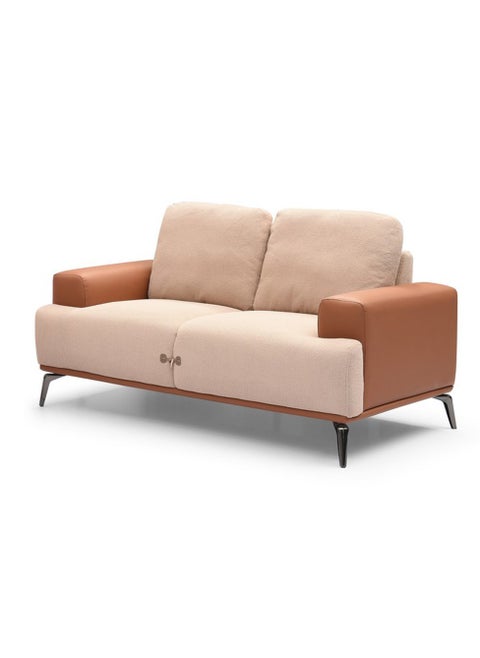 Royaloak Clara Fabric 2 Seater Sofa | Fabric Upholstery | Leatherette | Comfortable Seating Space | Sofa 2 Seater
