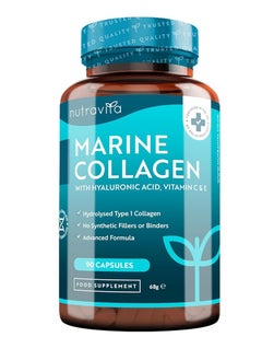 Nutravita Marine Collagen Vitamin C, Vitamin E, Vitamin B2, Zinc, Copper 1000mg 90 Capsules 