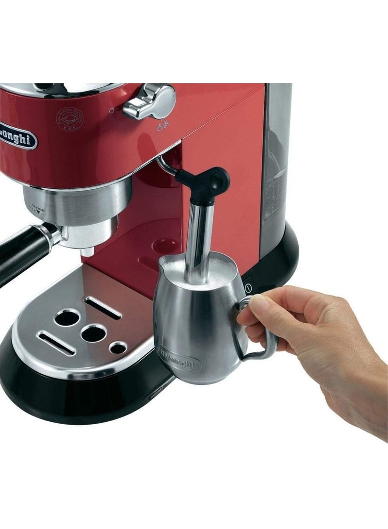 ديلونجي ماكينة إسبريسو ديلونجي ديديكا ستايل EC 685.R - أحمر مع مطحنة قهوة كهربائية من ديلونجي بشفرة من الفولاذ المقاوم للصدأ KG79 - Image 2
