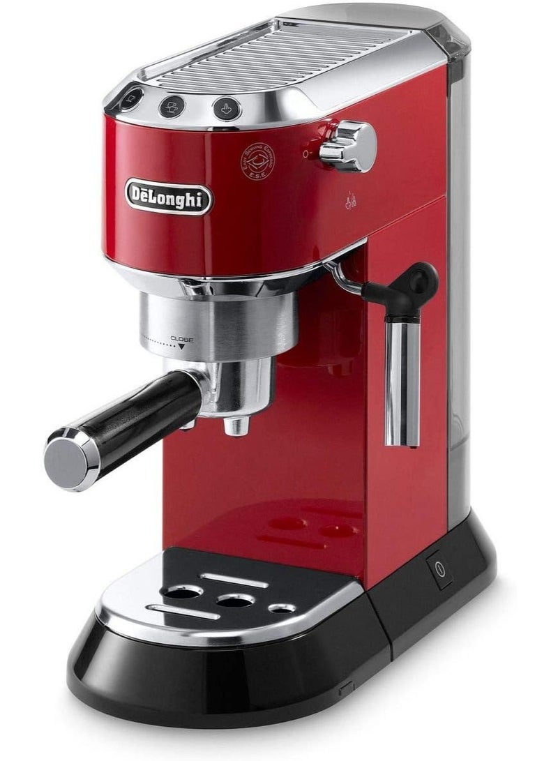 ديلونجي ماكينة إسبريسو ديلونجي ديديكا ستايل EC 685.R - أحمر مع مطحنة قهوة كهربائية من ديلونجي بشفرة من الفولاذ المقاوم للصدأ KG79 - Image 3