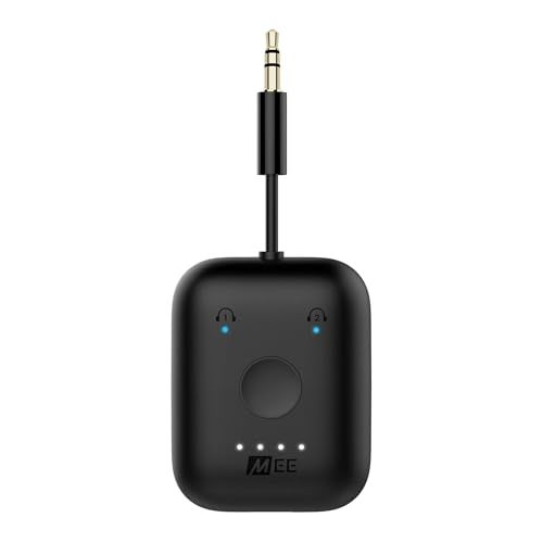 MEE Audio محول صوتي لاسلكي بلوتوث MEE audio Connect Air للطائرات لنقل الصوت اللاسلكي لغاية 2 من AirPods / سماعات أخرى؛ يعمل مع جميع مقابس 3.5 مم على الطائرات، معدات الصالة الرياضية، أجهزة التلفاز، وأجهزة الألعاب. - Image 1