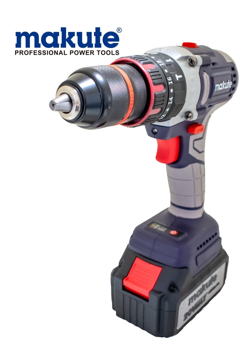 makute 13mm Hammer Drill with Two 20V Batteries  - Image 4