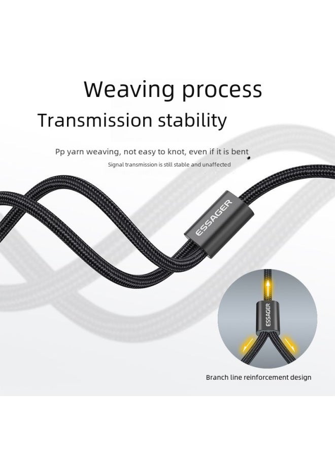ESSAGER Magic Sound Series 3.5mm To Double Lotus Head Rca Audio Adapter Cable Audio Computer Mobile Phone Conversion - Image 3