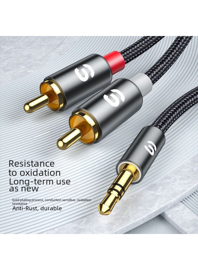 ESSAGER Magic Sound Series 3.5mm To Double Lotus Head Rca Audio Adapter Cable Audio Computer Mobile Phone Conversion - Image 2