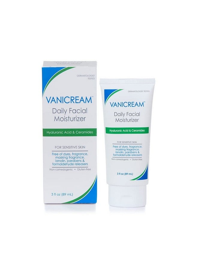 Vanicream Daily Facial Moisturizer With Ceramides And Hyaluronic Acid - Formulated Without Common Irritants For Those With Sensitive Skin, 3 Fl Oz (Pack Of 1) - Image 1