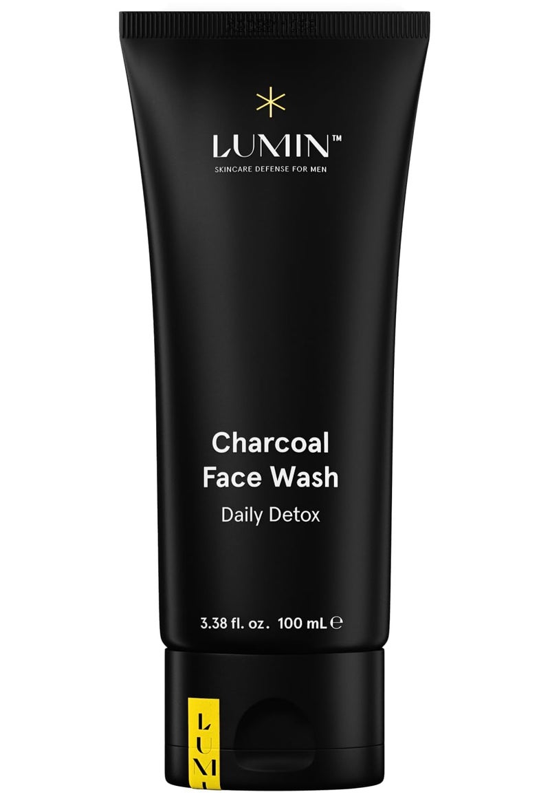 LUMIN Lumin Charcoal Face Wash for Men Skincare - Daily Detox, Hydrating Face Cleanser, Removes Impurities, Exfoliates, Unclogs Pores, Controls Oil, Soothes Irritation, All Skin Types, 1 Pack - Image 1