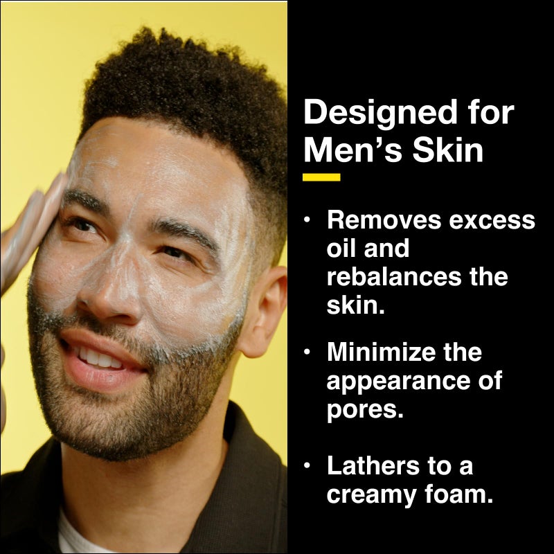LUMIN Lumin Charcoal Face Wash for Men Skincare - Daily Detox, Hydrating Face Cleanser, Removes Impurities, Exfoliates, Unclogs Pores, Controls Oil, Soothes Irritation, All Skin Types, 1 Pack - Image 3