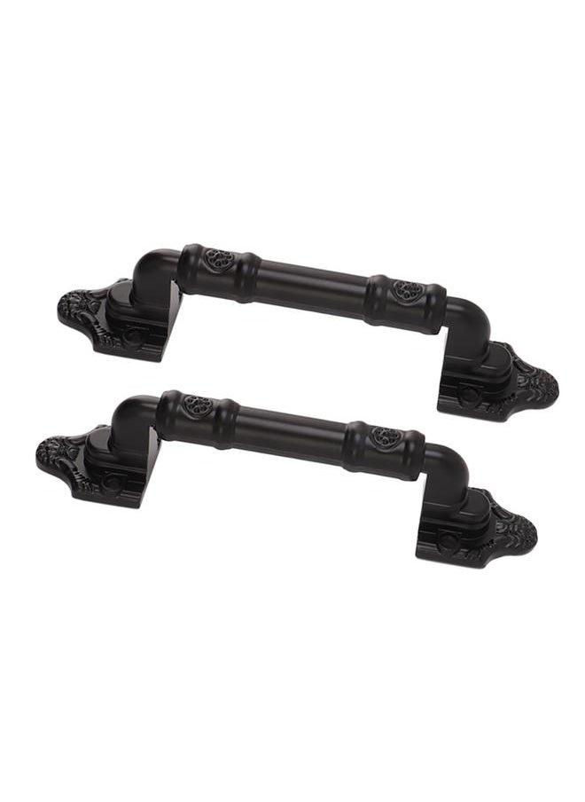 Thoraya 2PCS Door Handle Heavy Duty Smooth Surface Black Flexible Door Levers for Warehouse Door Sliding Door  - Image 2