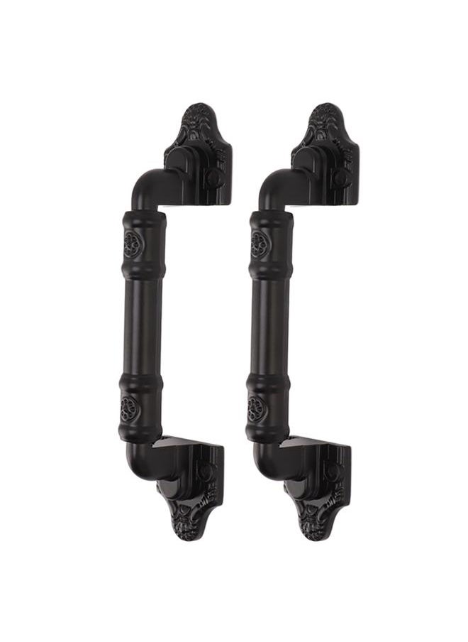Thoraya 2PCS Door Handle Heavy Duty Smooth Surface Black Flexible Door Levers for Warehouse Door Sliding Door  - Image 4