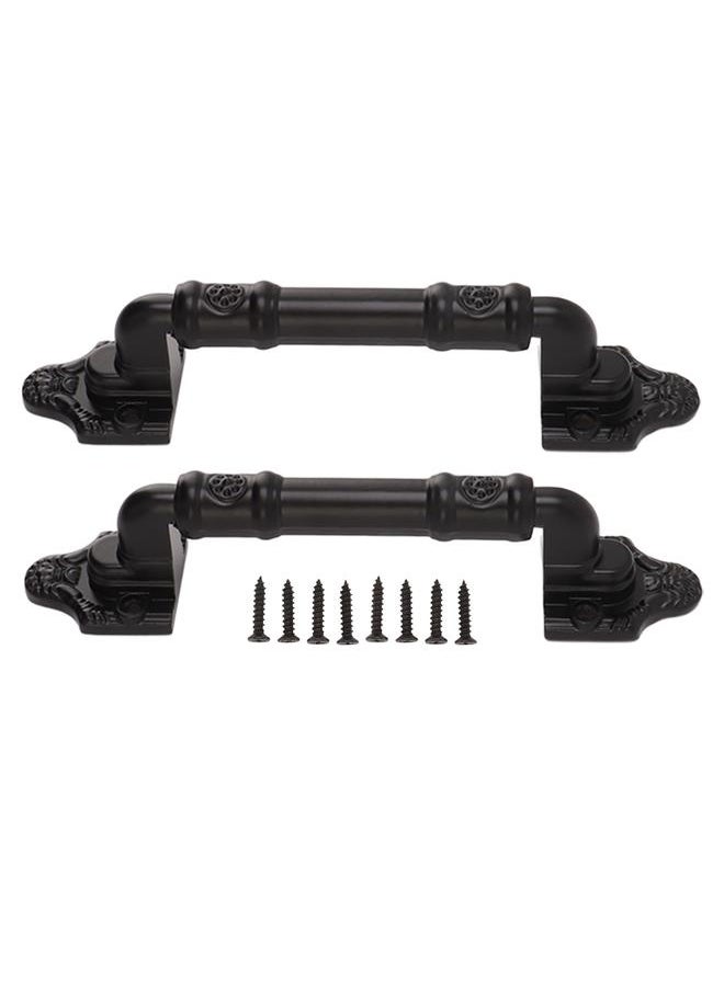 Thoraya 2PCS Door Handle Heavy Duty Smooth Surface Black Flexible Door Levers for Warehouse Door Sliding Door  - Image 1