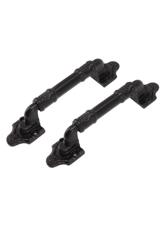 Thoraya 2PCS Door Handle Heavy Duty Smooth Surface Black Flexible Door Levers for Warehouse Door Sliding Door  - Image 5