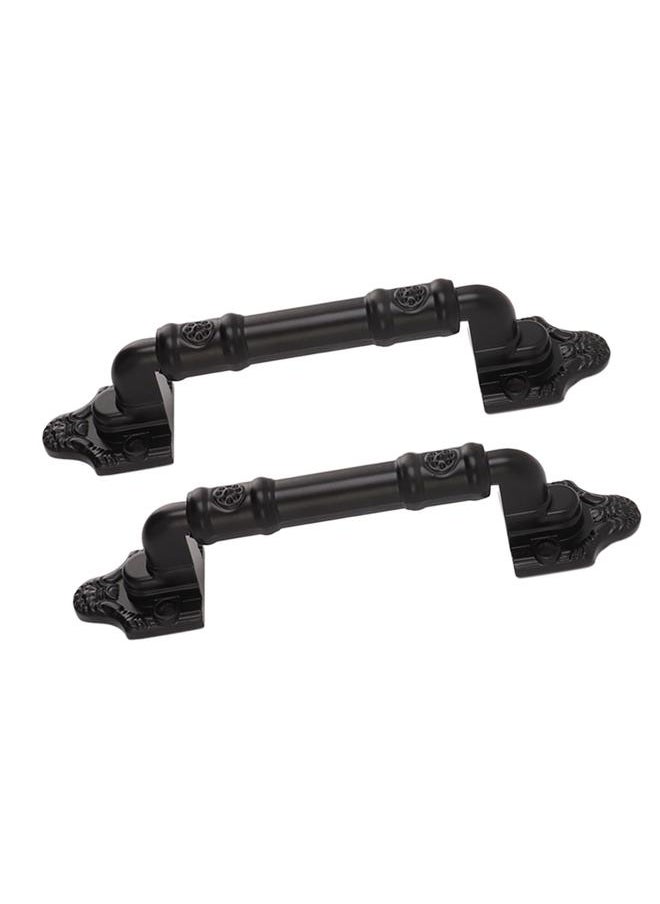 Thoraya 2PCS Door Handle Heavy Duty Smooth Surface Black Flexible Door Levers for Warehouse Door Sliding Door  - Image 3
