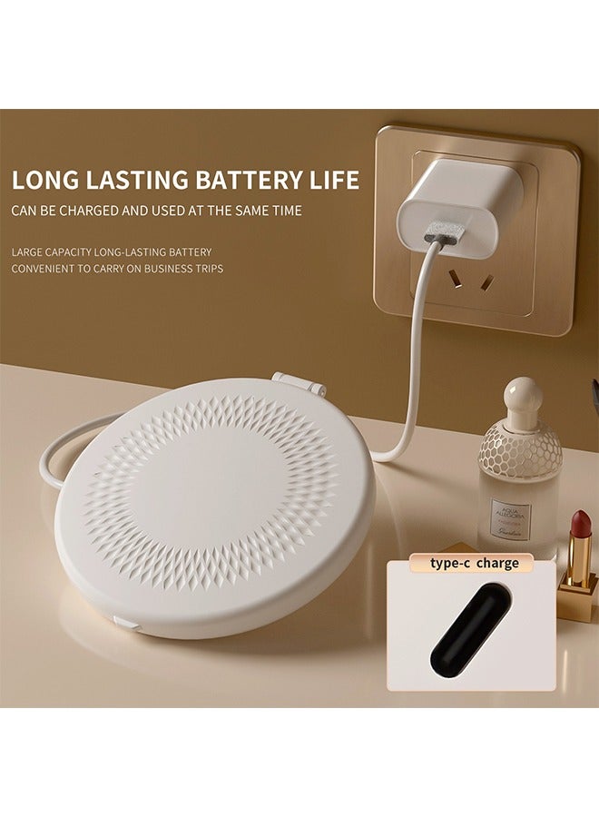Compact Mirror Lighted Travel Makeup Mirror with 1X/5X Magnifying Double Sided Dimmable Portable Pocket for Handbag and Pocket USB Charging - Image 4
