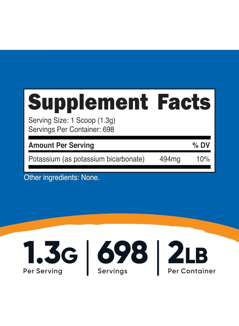 Nutricost مسحوق بيكربونات البوتاسيوم 2 رطل - خالي من الجلوتين، غير معدل وراثيًا - Image 2