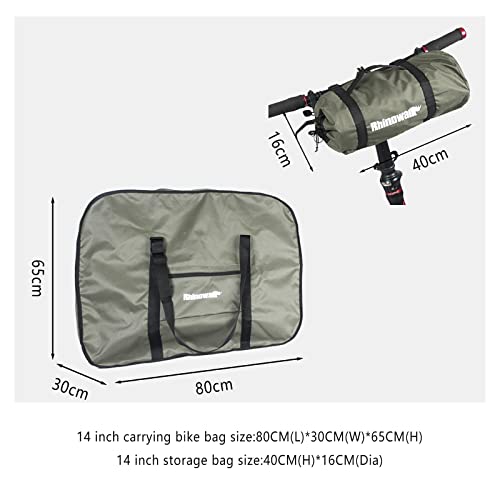 CamGo 20 Inch Folding Bike Bag - Wear-resistant Bicycle Travel Case Outdoors Bike Transport Bag for Cars Train Air Travel (Army Green, 20 inch) - Image 2