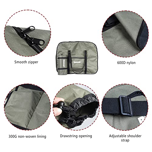 CamGo 20 Inch Folding Bike Bag - Wear-resistant Bicycle Travel Case Outdoors Bike Transport Bag for Cars Train Air Travel (Army Green, 20 inch) - Image 5