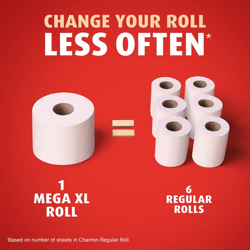 Charmin Ultra Strong Toilet Paper, 6 Mega = 24 Regular Rolls, 2-Ply, White - Image 4