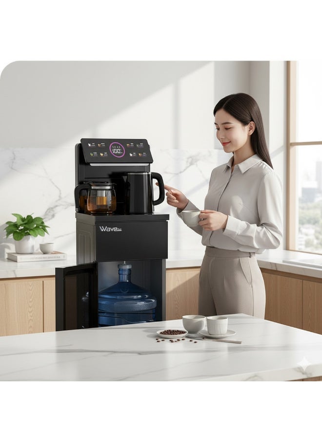 wavetech Wave Tech Smart Coffee Corner: 24H Multi-Function Coffee and tea with Touchscreen, Aesthetic Black - Image 1