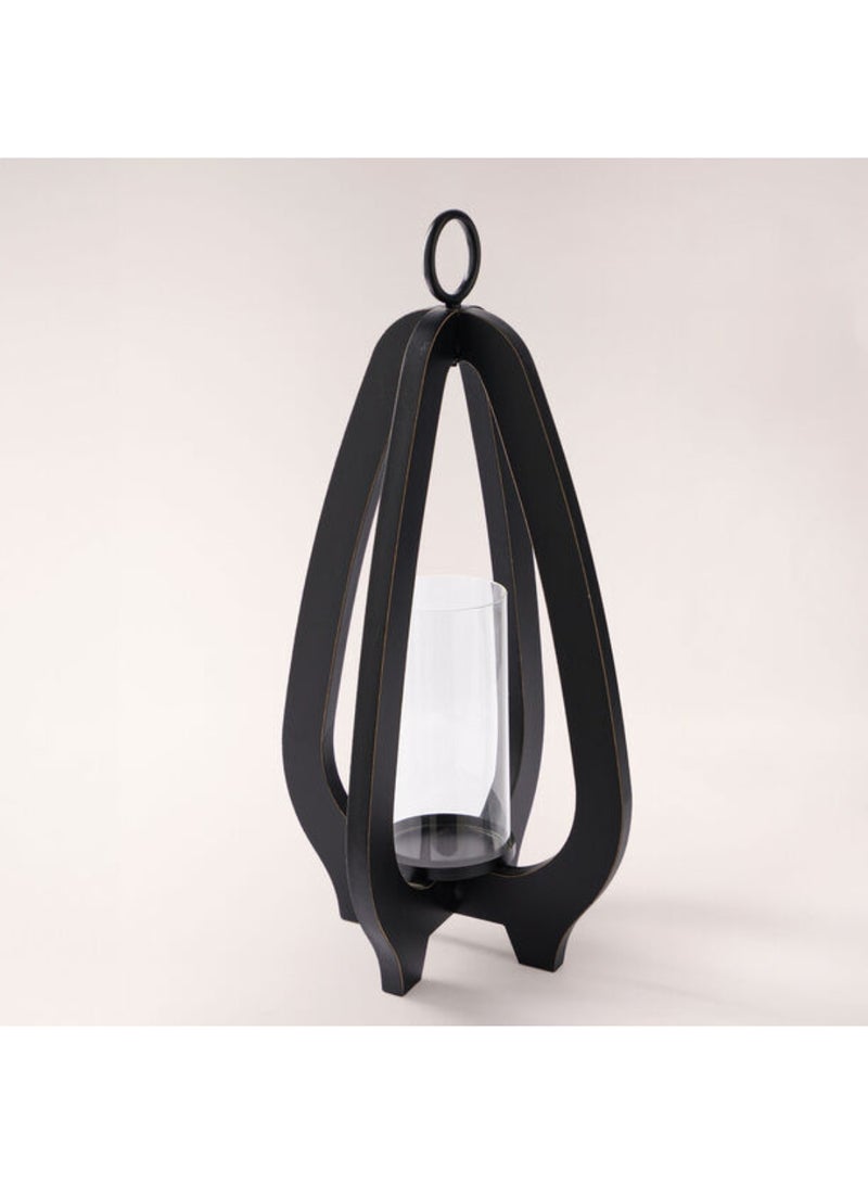 هومز فانوس خشب اسود مقاس 28* 55 سم - Image 2