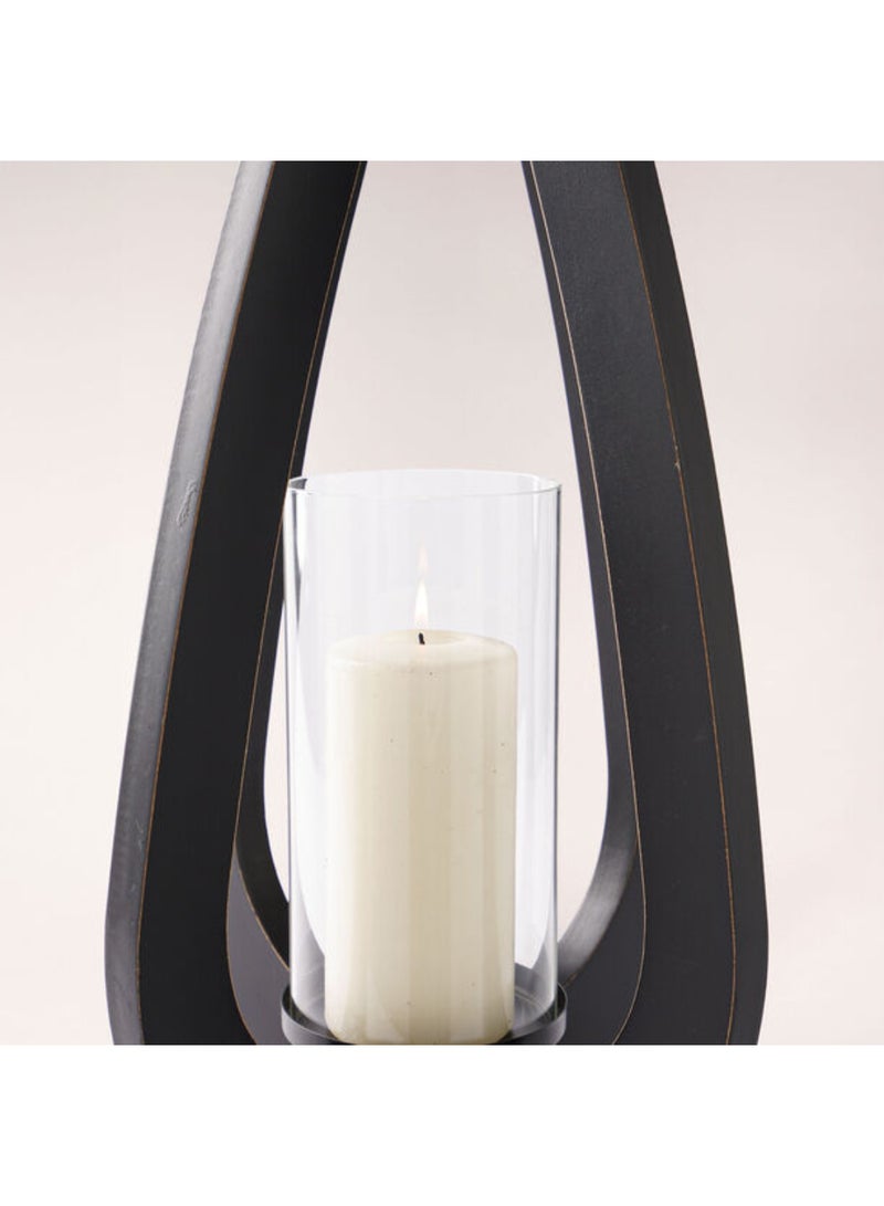 هومز فانوس خشب اسود مقاس 28* 55 سم - Image 5