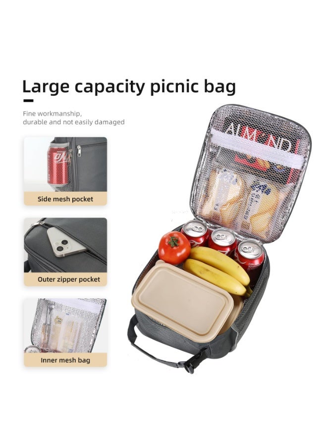 نيبمينينت علبة غداء حقيبة غداء للرجال والنساء معزولة لحافظة الغداء حقائب للعمل والنزهات والسفر - Image 4