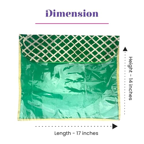 LoveNspire 5 Assorted Gotta Patti Saree Bags Lehnga Cover Clothes Organizer Sari Storage Bag for Wardrobe and Gifting Storage Indian Wedding Favor Cloth Case Birthday - Image 4