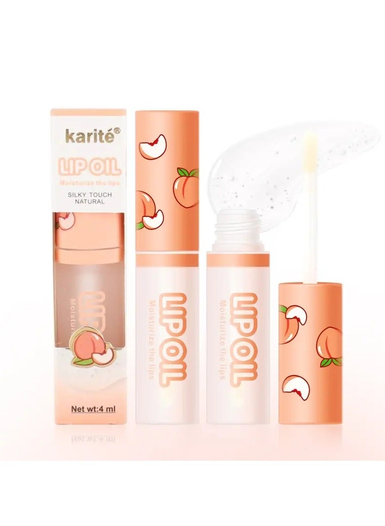 كاريت شفاف الشفاه العسل زيت الشفاه زيت العناية بالشفاه مرطب مرآة الشفاه صقيل لمعان الشفاه طويلة الأمد مقاوم للماء غير لزجة العناية بالشفاه اليومية اللون الطبيعي - Image 1