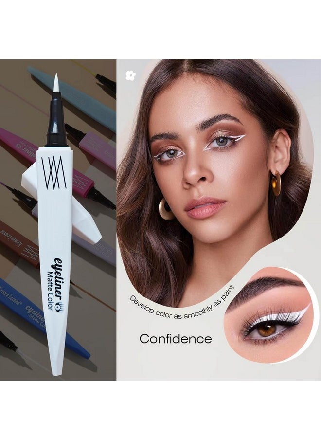TWLBXMG - White Eyeliner Pencil Liquid Waterproof Quick Drying Long Lasting Eye Makeup Color Eyeliner Pen Smudgeproof Longwearing With Ultra Fine Tip - Image 1