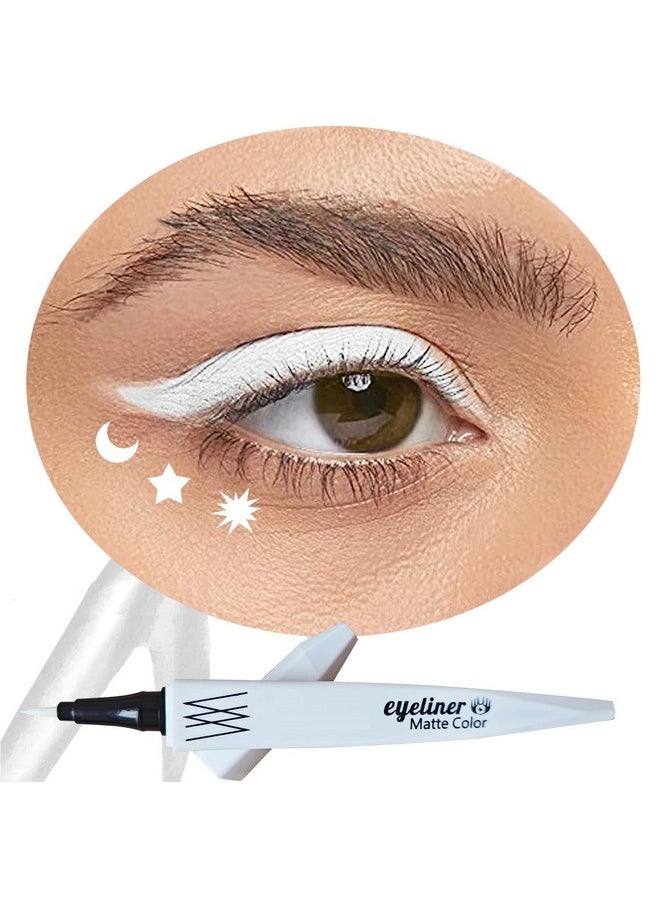 TWLBXMG - White Eyeliner Pencil Liquid Waterproof Quick Drying Long Lasting Eye Makeup Color Eyeliner Pen Smudgeproof Longwearing With Ultra Fine Tip - Image 1