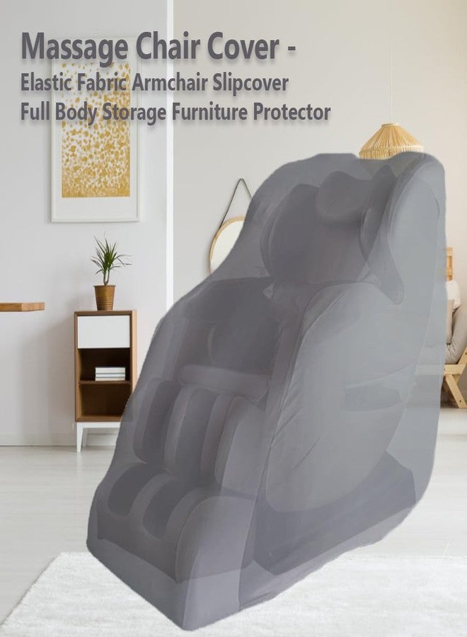 asdmm غطاء كرسي التدليك - غطاء قماشي مرن، مقاوم للحيوانات الأليفة والأطفال، مقاوم للغبار وأشعة الشمس، واقي كامل للأثاث لكرسي الاسترخاء بتقنية انعدام الجاذبية/شياتسو، مقاس كبير جدًا (28 بوصة طول × 63 بوصة عرض × 50 بوصة ارتفاع) - Image 5