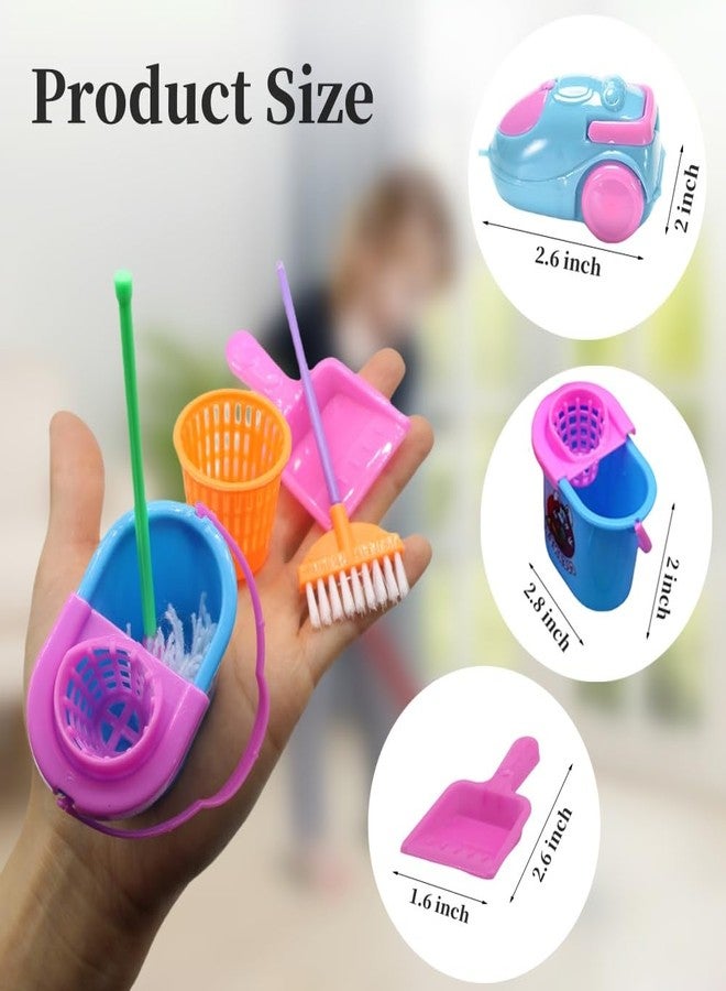 DoubleWood Doll House Accessories and Furniture Set, Miniature Bucket Doll Housework Cleaning Supplies Mini Dollhouse Accessories Dollhouse Furniture Decoration for 11.5 inch Doll (Doll House Cleaning) - Image 2