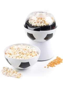Hot Air Electric Popcorn Maker, 1200W Oil-Free Football Theme Popcorn Popper – Portable & Healthy Snack Maker for Home, Parties & Movie Nights