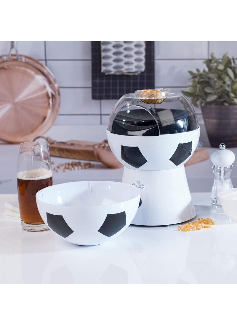 Generic - Hot Air Electric Popcorn Maker, 1200W Oil-Free Football Theme Popcorn Popper – Portable & Healthy Snack Maker for Home, Parties & Movie Nights - Image 1