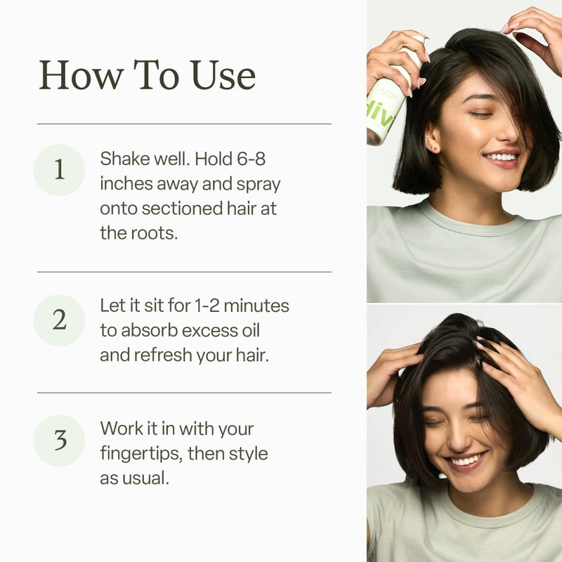 DiVi بخاخ شامبو جاف ديفي للنساء - مصمم لامتصاص الزيت، وتوازن فروة الرأس، وتمديد الوقت بين الغسلات - خالي من البنزين، والبيوتان، والبروبان، والتلك، 5.3 أونصة (1 عبوة) - قد يختلف التغليف. - Image 5