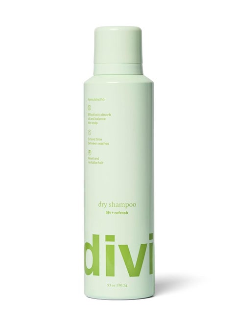 divi Dry Shampoo Spray for Women - Formulated to Absorb Oil, Balance the Scalp and Extend Time Between Washes - Free of Benzene, Butane, Propane and Talc, 5.3oz (1 Pack) - Packaging may vary