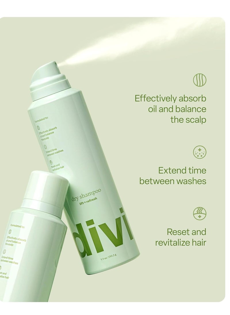 DiVi divi Dry Shampoo Spray for Women - Formulated to Absorb Oil, Balance the Scalp and Extend Time Between Washes - Free of Benzene, Butane, Propane and Talc, 5.3oz (1 Pack) - Packaging may vary  - Image 5