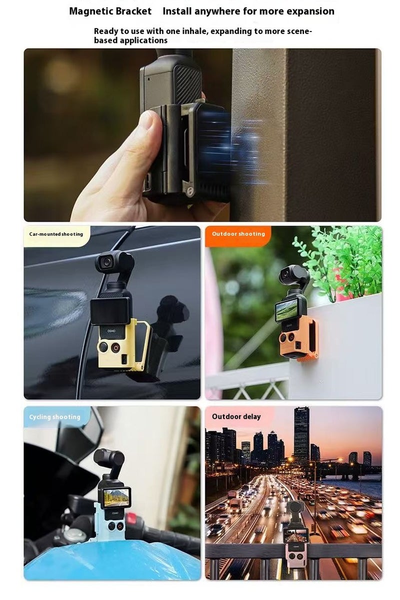 سني لايف Sunnylife DJI Osmo Pocket 3 قاعدة تثبيت مغناطيسية قابلة لتعديل الزاوية قاعدة سطح مكتب متعددة الوظائف (وردي) - Image 4