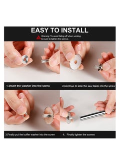 SYOSI PVC Pipe Inside Cutter, with 1/4" Hex Shank, Plumbing Internal Plastic ABS Pipe Cutter, 1-1/4" & 1-3/4" Or Larger Diameter, with Wire Saw for Indoor Outdoor Pipe Improvement (4Pcs Saw Blades)  - Image 2