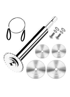 SYOSI PVC Pipe Inside Cutter, with 1/4" Hex Shank, Plumbing Internal Plastic ABS Pipe Cutter, 1-1/4" & 1-3/4" Or Larger Diameter, with Wire Saw for Indoor Outdoor Pipe Improvement (4Pcs Saw Blades)  - Image 1