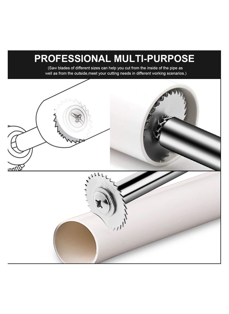 SYOSI قاطع أنابيب PVC الداخلي، مع عمود سداسي 1/4 بوصة، قاطع أنابيب بلاستيكية ABS داخلي، لقطر 1-1/4 بوصة و 1-3/4 بوصة أو أكبر، مع منشار سلكي لتحسين الأنابيب الداخلية والخارجية (4 قطع شفرات منشار)  - Image 4